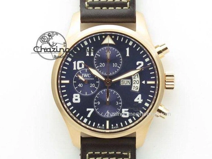 MIROTIME 0122 Minimalist Pilot Chrono 3777 43mm ZF 1:1 Best Edition Black Dial On SS Bracelet A 7364